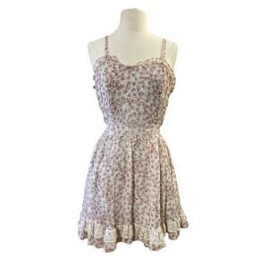 Tripp NYC Daang Goodman Dress Sz L Skull Pink Spaghetti Straps Adjustable Goth